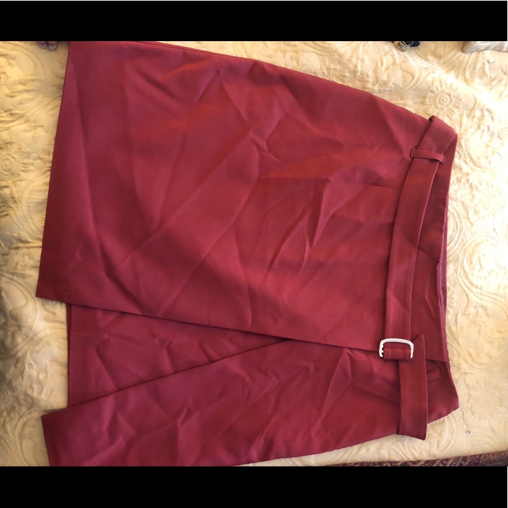 White House Black Market red skirt